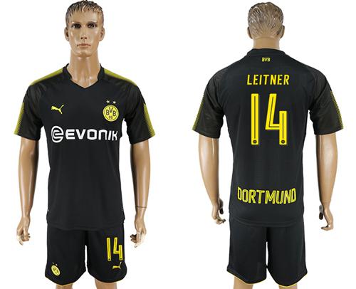 Dortmund #14 Leitner Away Soccer Club Jersey